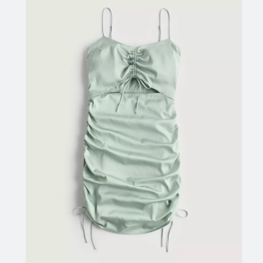 NWT Hollister Side Cinch Satin Mini Dress Large